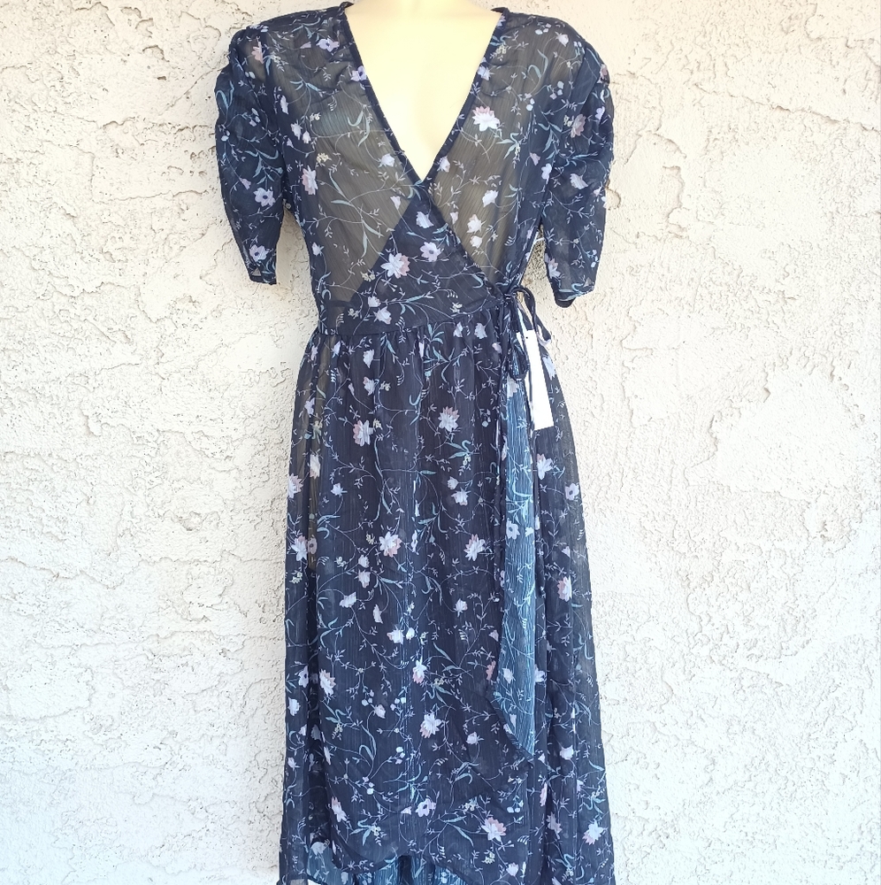 On the Road... Small Women's Black Seethru Rope Dress.